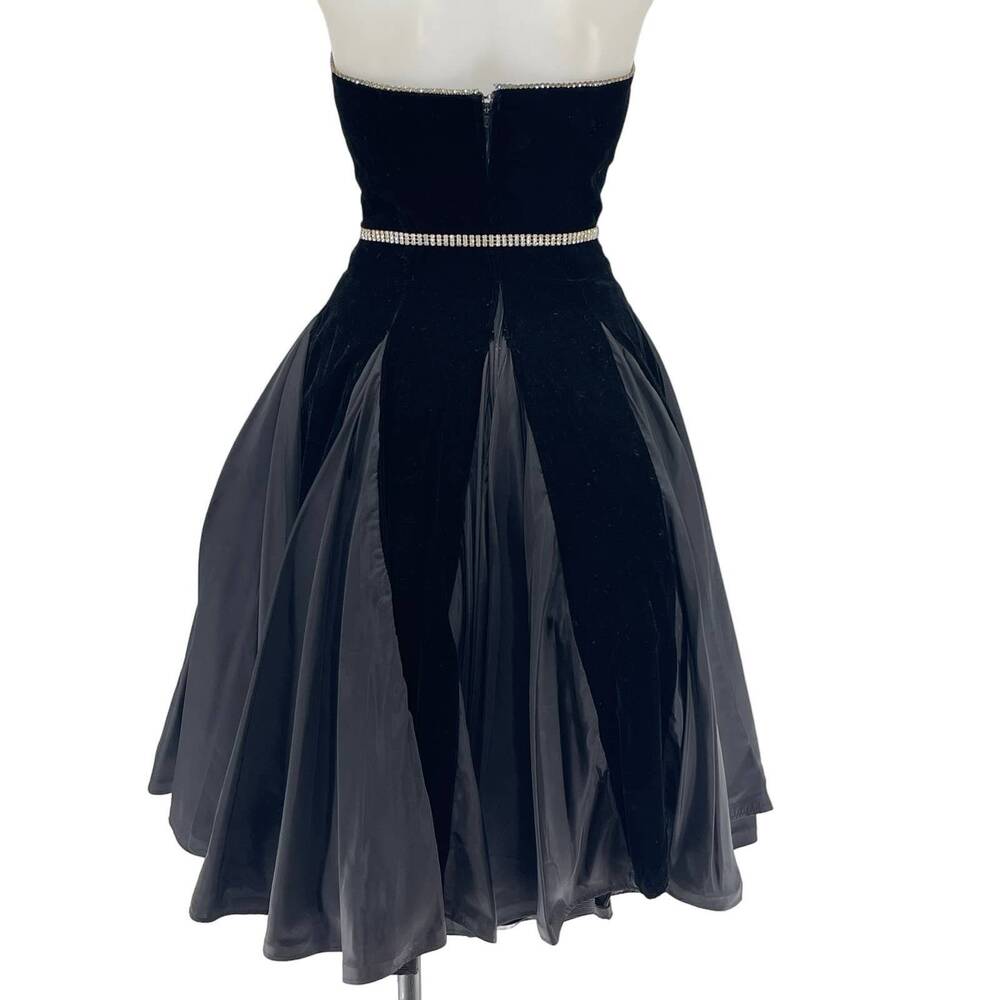Vintage Black Velvet Cocktail Party Dress: Size S - Picture 5 of 5